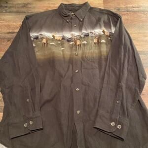 Cabelas work western style hunting button up flannel
